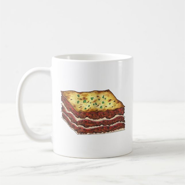 Caneca De Café Lasagna Lasagna - Comida Cozinhar italiana america (Esquerda)