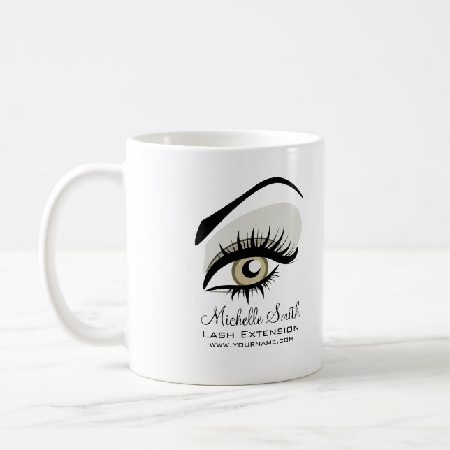 Caneca De Café Lash Lash Ramal marca da empresa (Esquerda)