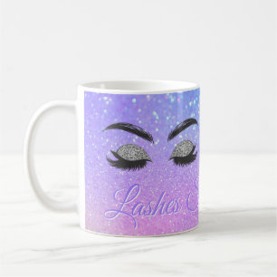 Caneca De Café Lashes e brocas estúdio brilho ombre