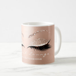 Caneca De Café Lashes Extenção Beauty Studio Rosa Makeup