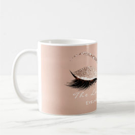 Caneca De Café Lashes Extenção Beauty Studio Rosa Makeup