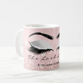 Caneca De Café Lashes Extenção Beleza Estúdio Cinza Olho Brilhant