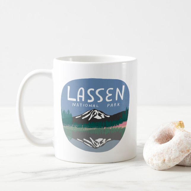 Caneca De Café Lassen National Park Mountain Volcano California (Com Donut)