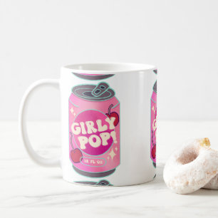 Caneca De Café Lata de Refrigerante Rosa Cereja Pop Feminina Ro
