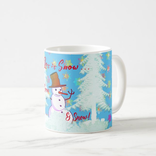 Caneca De Café Latão de Bebida Quente do Homem de Neve (Frente Esquerda)