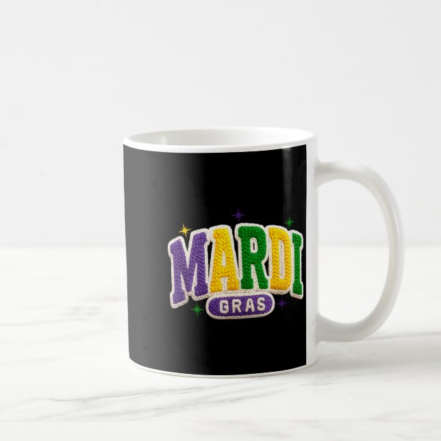 Caneca De Café Latch Hook Mardi Gras Trendy Funny Gift Tee Men, W (Direita)