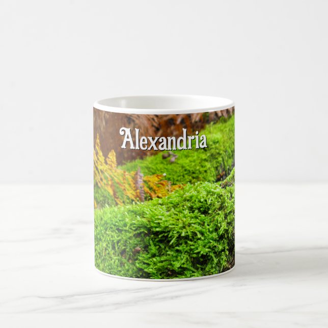 Caneca De Café Latido de árvores no outono Moss - Personalizado (Centro)