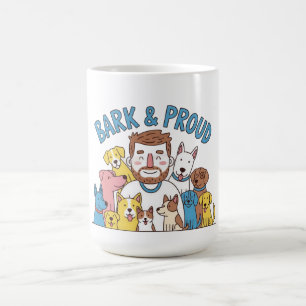 Caneca De Café Latido e Dia de os pais orgulhoso