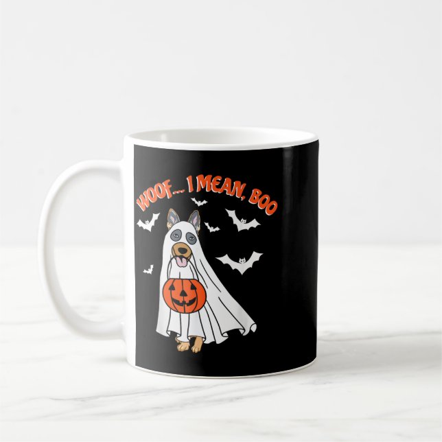 Caneca De Café Latido Quer Dizer Boo Cachorro Fantasma Divertido  (Esquerda)