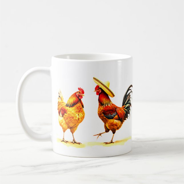 CANECA DE CAFÉ LATIN DANCING CHICKENS MUG (Esquerda)