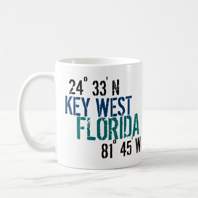 Caneca De Café Latitude de Key West (Esquerda)