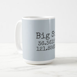 Caneca De Café Latitude e Longitude de Big Sur