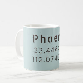 Caneca De Café Latitude Longitude de Phoenix