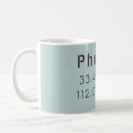 Caneca De Café Latitude Longitude de Phoenix