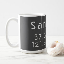 Caneca De Café Latitude Longitude de San Jose 