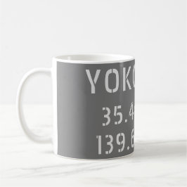 Caneca De Café Latitude Yokohama e Longitude