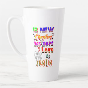 Caneca De Café Latte 12 Novos Capítulos 365 Dias de Amor por Jesus