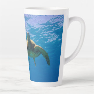 Caneca De Café Latte 17 Oz. Tartaruga Verde Havaiana "Honu" XL Café