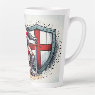 Caneca De Café Latte 17oz Latte Mug com Crusader Knight design