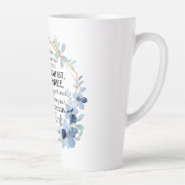 Caneca De Café Latte 1 Corinthians 15:58 Inspirational Verse Floral