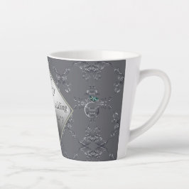 Caneca De Café Latte 20 Platinum Emerald Anniversário Latmug