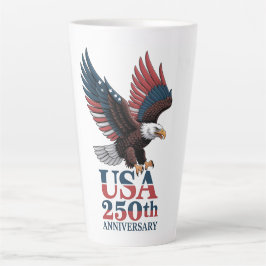 Caneca De Café Latte 250º Aniversário dos EUA