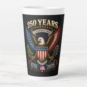 Caneca De Café Latte 250 Anos América 1776 2026 250º Aniversário 