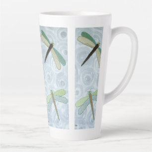 Caneca De Café Latte 2 Dragonflies #1