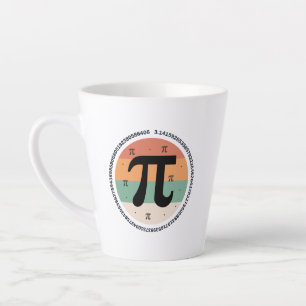 Caneca De Café Latte 3.14 Design do Dia Nacional do Pi - Ideia de Prese