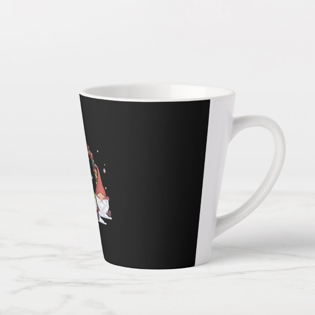 Caneca De Café Latte 3 Gnomos de Natal (Direita)