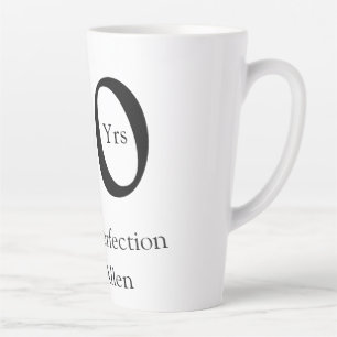 Caneca De Café Latte 40 anos envelhecido à perfeição nome de aniversári