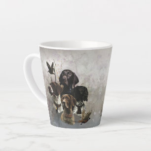 Caneca De Café Latte 4 Cores do Pointer de Cabelo Curto Alemão