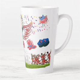 Caneca De Café Latte 4 de julho