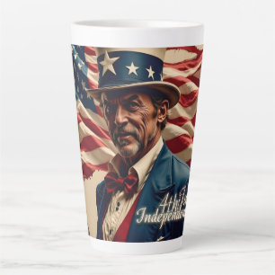 Caneca De Café Latte 4 de Julho – Espírito de Independência