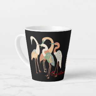 Caneca De Café Latte 4 gruas japonesas Thunder_Cove