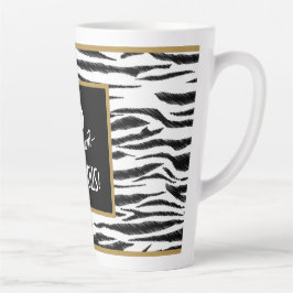 Caneca De Café Latte 50 e FABULOSO! 50. º Aniversário do Retro Zebra St