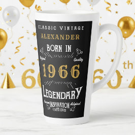 Caneca De Café Latte 60th Birthday 1966 Legendary Retro