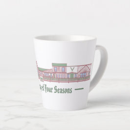 Caneca De Café Latte A Aldeia de Quatro Estações