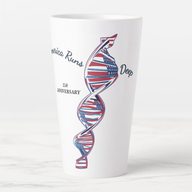 Caneca De Café Latte A América Corre Profundo (Frente)