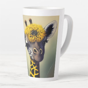Caneca De Café Latte A Arte Digital Bumble Giraffe