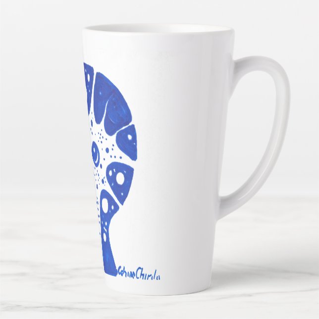 Caneca De Café Latte A árvore da mente (Direita)