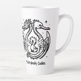 Caneca De Café Latte A canção dos Patos e Dragões Latte Mug