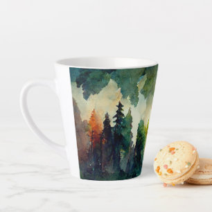 Caneca De Café Latte A Floresta (natureza)