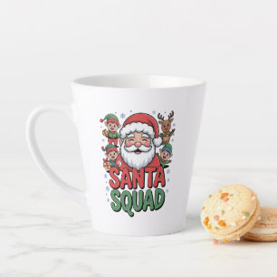 Caneca De Café Latte A Má Influência do Papai Noel (Esquadrão do Papai