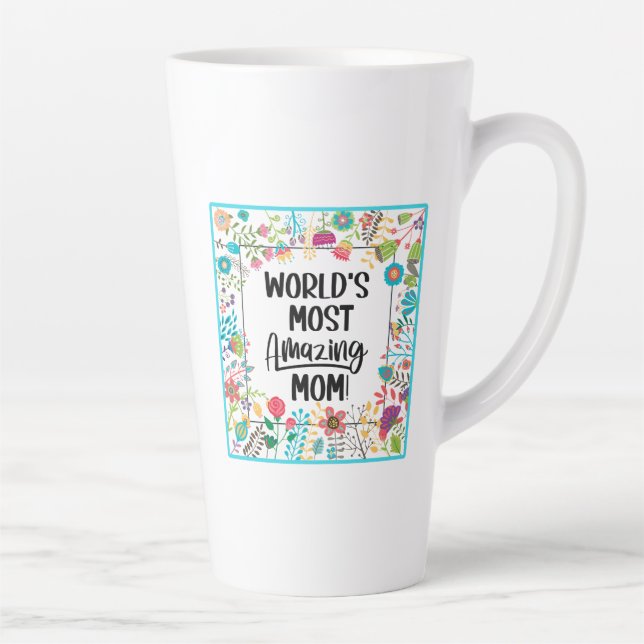 Caneca De Café Latte A mãe mais incrível do mundo (Direita)