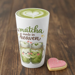 Caneca De Café Latte A Matcha Made in Heaven Cute Funny Pun