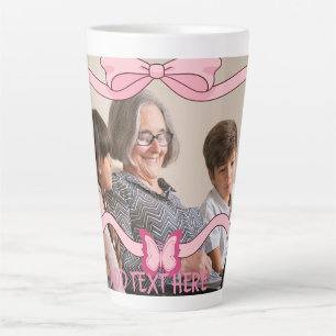 Caneca De Café Latte A Melhor Avó E Os Avós, Design Rosa Dusty