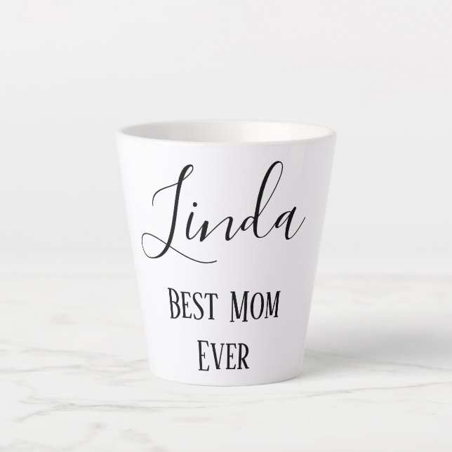 Caneca De Café Latte A Melhor Mãe Clássica De Todos (Frente)