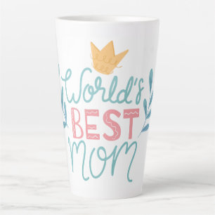 Caneca De Café Latte A melhor mãe do mundo   Café Dia de as mães