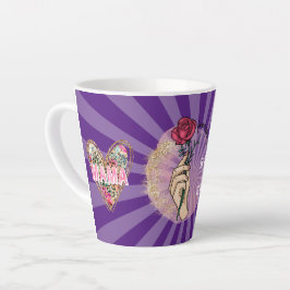 Caneca De Café Latte A melhor personalização do Rosa da mamãe nunca